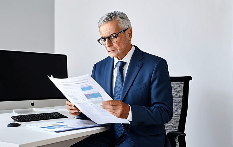 **

"A senior financial analyst in a modern Madrid office, reviewing company valuation reports, wearing a professional business suit, glasses, fully clothed, appropriate attire, safe for work, perfect anatomy, natural proportions, high-quality photo, family-friendly, showcasing a confident and experienced professional."

**