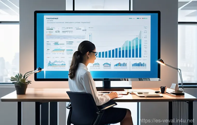 기업가치평가사 자격 시험 시험장 경험 - **Prompt:** A diverse financial analyst, dressed in smart business casual attire (such as a crisp bu...