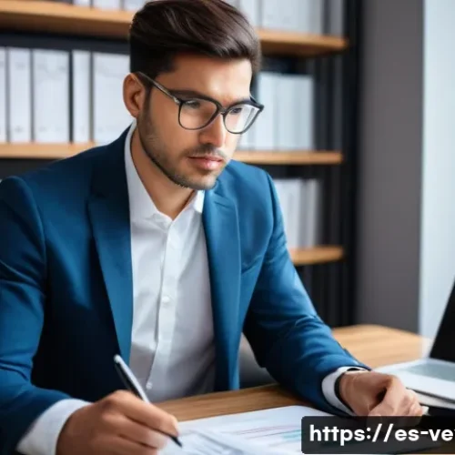 기업가치평가사 실기 대비 전략 - **Prompt:** A focused professional (male or female, in their 30s-40s) dressed in smart casual busine...