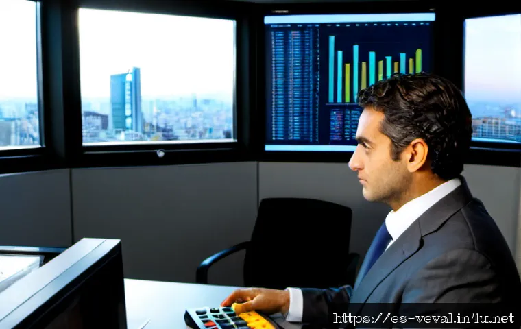 기업가치평가사 경력 전환 - Photorealistic career-transition scene in a modern Madrid financial district office, a confident Spa...